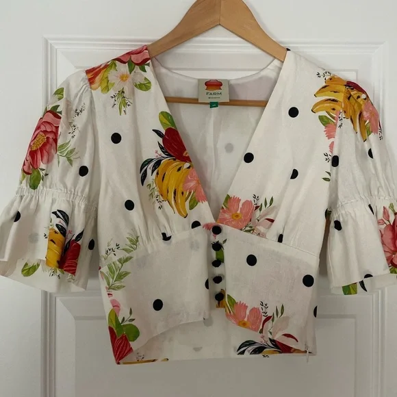 Farm Rio x Anthropology Nanaju Blouse, size xs - Picture 2 of 8